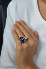 Blue Sapphire and Diamond Ring | "One and Only"
