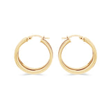 9k FeatherLite Double Hoop Earrings