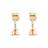 Emerald Cut Lab Grown Diamond Stud Earrings
