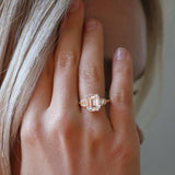 Deltora Diamonds Emerald Cut with Bezel Set Baguettes Setting made with sustainable lab diamonds.