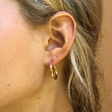 9k Medium Twisted Hoops