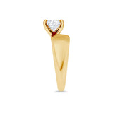 Radiant Cut diamond on a domed cigar ring