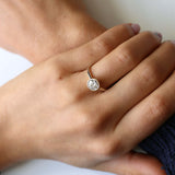 Round Bezel Set Engagement ring