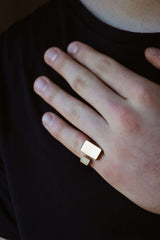 9k Yellow Gold Abstract Ring | One & Only