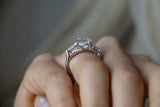 Oval Cut with Kite Side Stones and Hidden Halo Setting