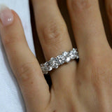 Deltora Diamonds Round Maxi Cluster Diamond Eternity Band made with sustainable lab diamonds.