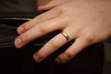 Screw Detail Mens Wedding Ring