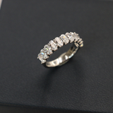 Diamond Oval Cut Eternity Ring 5x3mm | U-Prong