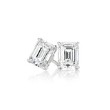 Emerald Cut Lab Grown Diamond Stud Earrings