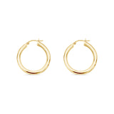 9k FeatherLite Gold Hoops | Med Classic