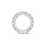 U-prong Round Cut Eternity Wedding Band with Sustainable Lab Diamonds. Sustainable Bridal Jewellery Deltora Diamonds.