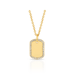 Lab Grown Diamond Dog Tag Necklace