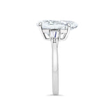 Pear Cut with Tapered Baguette Sides Engagement Ring. Deltora Diamonds Sustainable Lab Diamond Bridal Jewellery Australia.