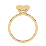 Deltora Diamonds East West Bezel Set Emerald Cut Setting made with sustainable lab diamonds.