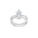 Marquise Pavé Diamond Split Shank Setting made with sustainable lab diamonds.