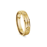 Screw Detail Mens Wedding Ring