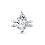 Marquise Pavé Diamond Split Shank Setting made with sustainable lab diamonds.