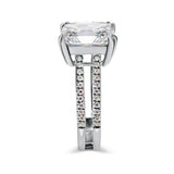 Deltora Diamonds Radiant Cut with Double Pave Band Setting.