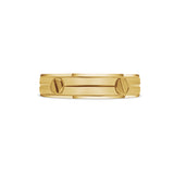 Screw Detail Mens Wedding Ring