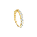 Marquise Cut Angled Lab Grown Diamond Ring