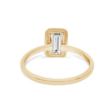 Deltora Diamonds Emerald Cut with Bezel Clutch Engagement Ring Setting