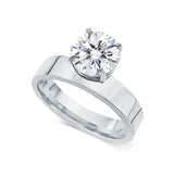 Deltora Diamonds Floating Round Cut Cigar Band Setting made with sustainable lab diamonds.