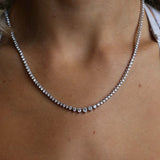 Graduated Lab Diamond Tennis Necklace