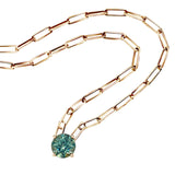 Deltora Diamonds One of a kind Green Sapphire Medium Paperclip Necklace.