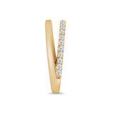 Double Split Band with Lab Grown Diamond Pave