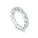 U-prong Round Cut Eternity Wedding Band with Sustainable Lab Diamonds. Sustainable Bridal Jewellery Deltora Diamonds.