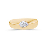 Pear Cut Diamond Dome Ring