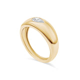 Pear Cut Diamond Dome Ring