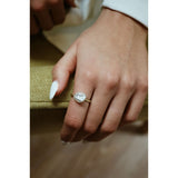 Deltora Diamonds Keshi Pearl Rope Twist Ring.