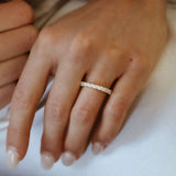 Deltora Diamonds Marquise Cut Angled Diamond Wedding Ring made with Sustainable Lab Diamonds.