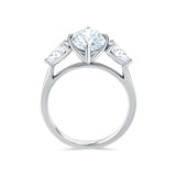 Deltora Diamonds Marquise Cut with pear side stones engagement ring setting.