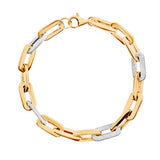 Multi Pave Diamond Paper Clip Bracelet with Sustainable Lab Diamonds.