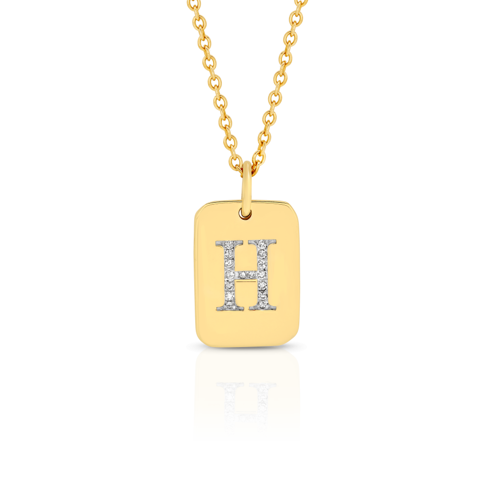 Initial dog store tag pendant