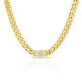 Curb Chain Lab Grown Diamond Necklace | 50cm