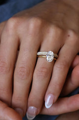 Oval Solitaire with Hidden Halo Four Prong Thin Band Engagement Ring. Deltora Diamonds Sustainable Jewellery with Lab Diamonds Australia.