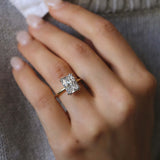 Radiant Cut Two Tone with Double Claw Engagement Ring