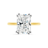 Radiant Cut Two Tone with Double Claw Engagement Ring