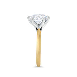 Deltora Diamonds Round Cut Six Claw Solitaire Setting with sustainable lab diamonds.