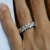 Deltora Diamonds Round Maxi Cluster Diamond Eternity Band made with sustainable lab diamonds.