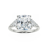 Cushion Cut with Trilliant Cut Side Stones Setting