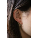 Deltora Diamonds Yellow Gold Mini Paperclip Earrings.