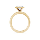 Oval Cut Thin Band Bezel Set Engagement Ring. Deltora Diamonds Sustainable Lab Diamond Jewellery.