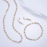 Lab Diamond Pavé Paperclip Link Earrings