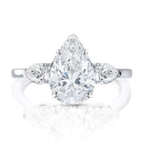 Pear Shape with Pear Sides Setting made with sustainable lab diamonds.