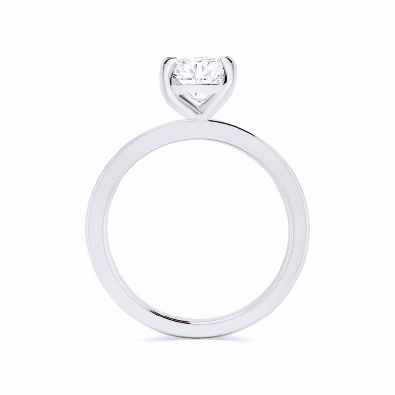 Emerald Cut Diamond Solitaire Engagement Ring | Four Claw