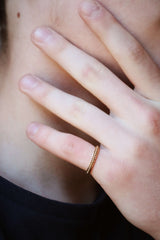 Men's 9k Beaded Gold Ring